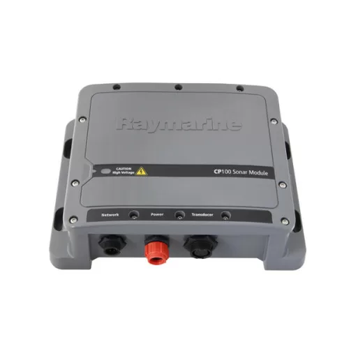 Корпус эхолотного модуля Raymarine CP100 с разъёмами.