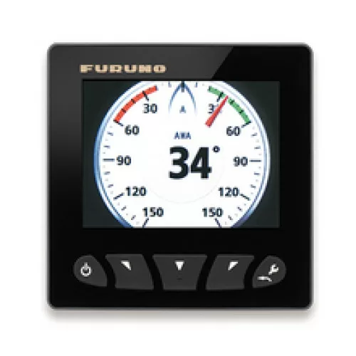 Индикатор Furuno FI-70 с демонстрационным экраном угла ветра.